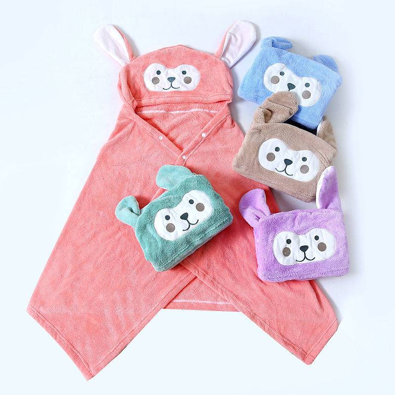 Cartoon children's bath towel cloak adult hats new babies and men and women dedicated children can wear water absorption fast dry bathrobes
