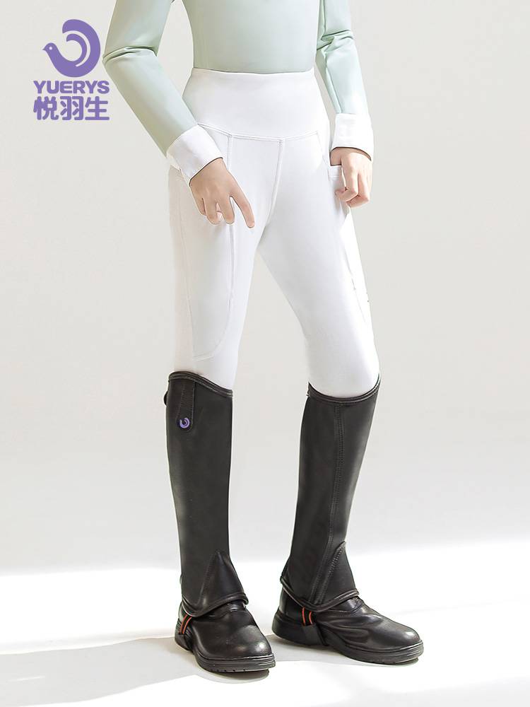Yueyu Summer Children's Equestrian Horse Pants Women's Equipment Equipment Silicone Training Riding Pants High Bouncing White Horse Pants