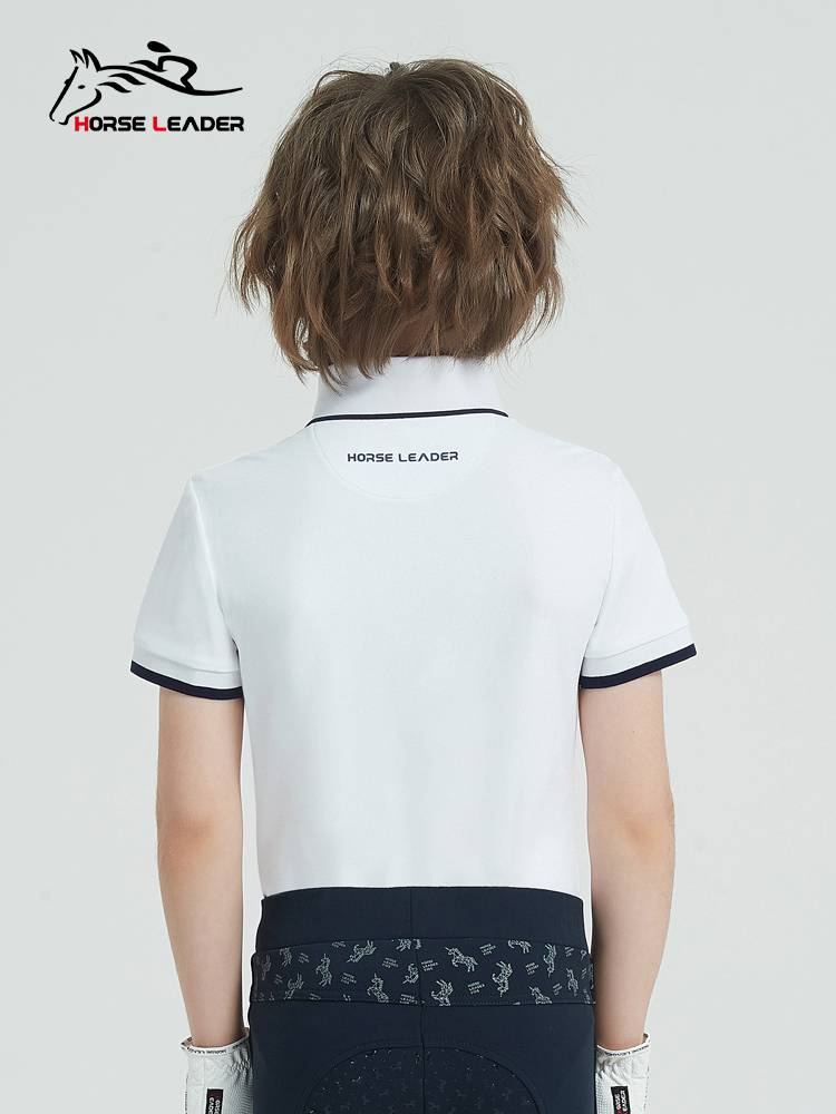 HorseLeader Summer Children's Equestrian Equipment Short -sleeved T -shirt Speed Weding Equestrian Competition Finding Shirt