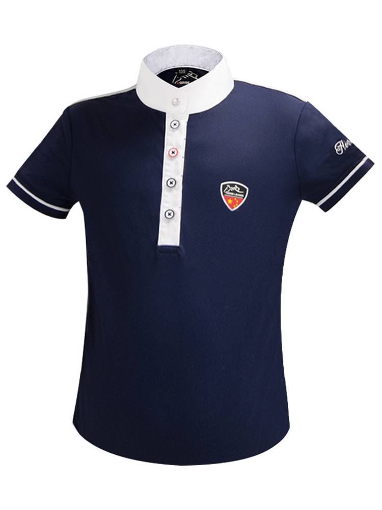 Summer equestrian T -shirt short -sleeved children's equestrian clothing men's horse riding equivalent equipment set women riding clothes