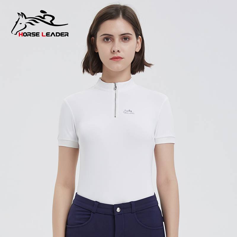 Summer thin short -sleeved import equestrian equipment set Speed drying and riding horses T -shirt Women's Equestrian shirt