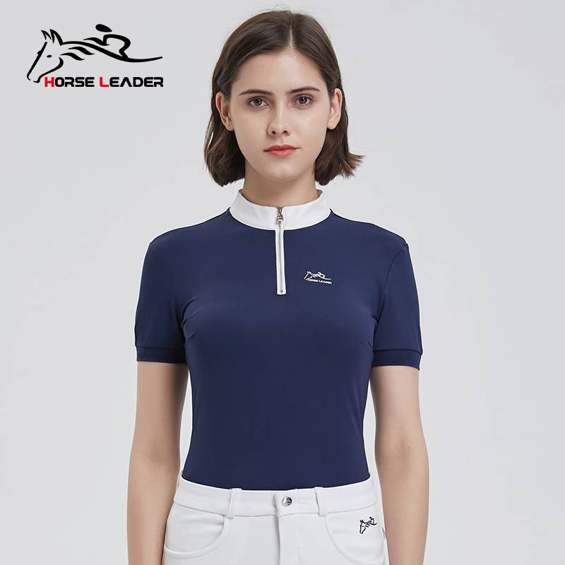 Summer thin short -sleeved import equestrian equipment set Speed drying and riding horses T -shirt Women's Equestrian shirt