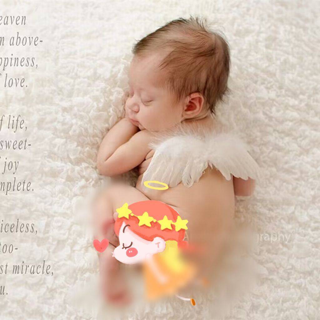 Newborn children's art hundreds of days, feather roads, baby Cupid angel wings full moon baby photography and clothing