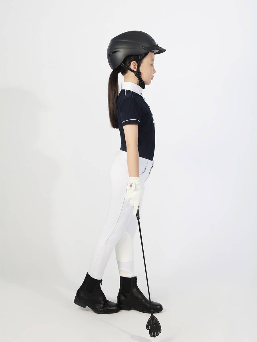 Horsy summer equestrian T -shirt short -sleeved children's equestrian clothing men's horse riding equivalent equipment riding suit horse