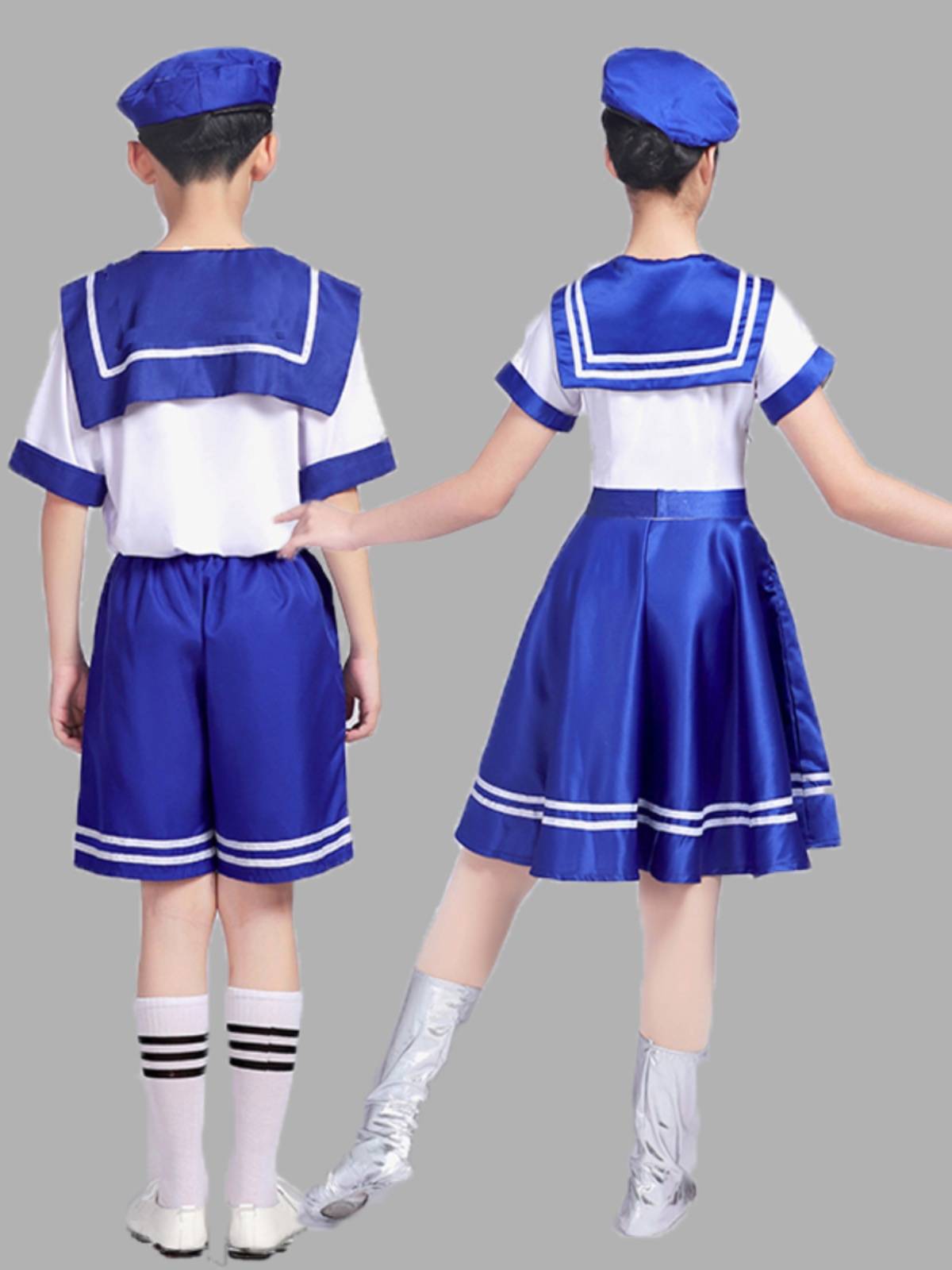 The new children's little navy performed the men's and girls sailor chorus games solo stage show performance set
