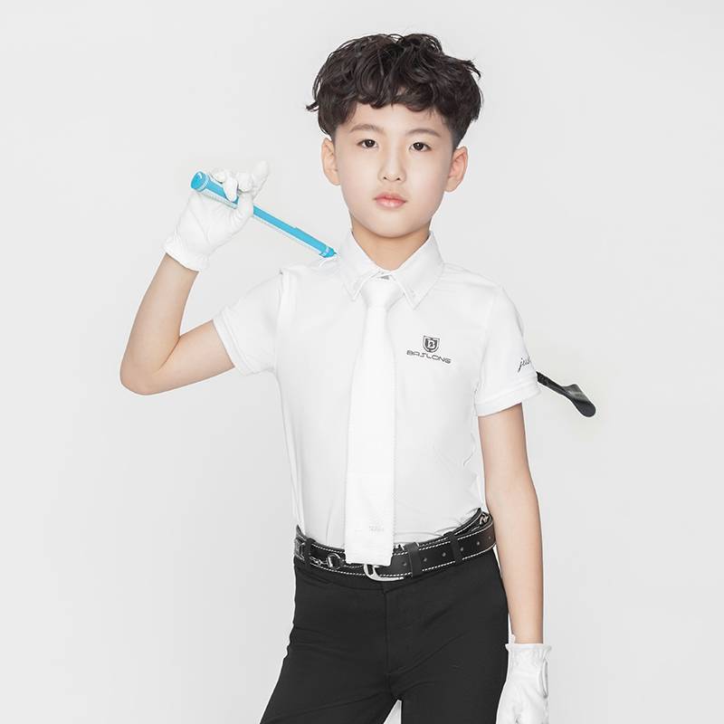 Children's Equestrian T -shirt Equestrian top male female equestrian short -sleeved POLO shirt knight clothes riding eight -foot dragon