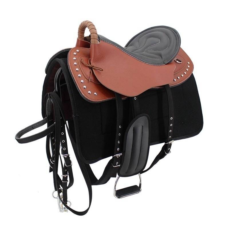 Cowhide knight horse back horses saddle new saddle special saddling horses -horses taming tourist saddle set small horse kit folklore
