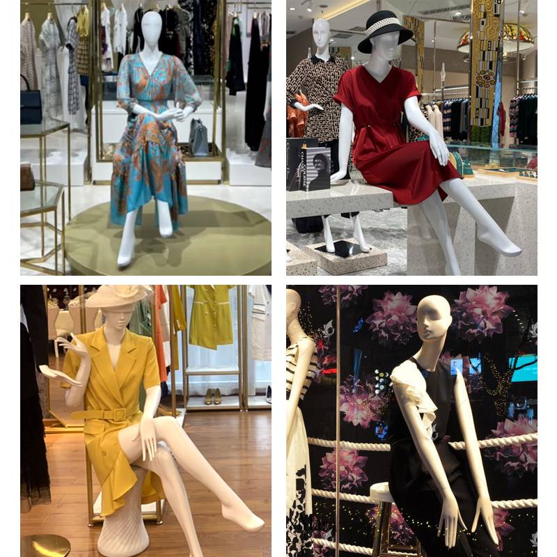 Sit models of clothing store female models sitting model window Window, body sitting posture model display shelf model