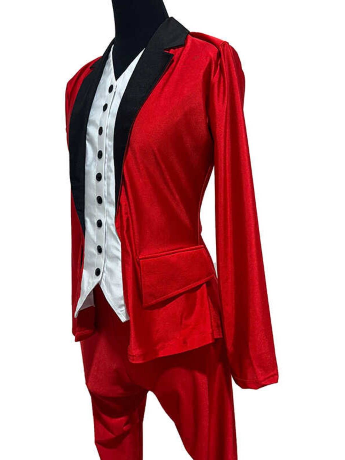 New men's Latin dance suit adult modern national labeling love dance practice table performance clothing skating clothing