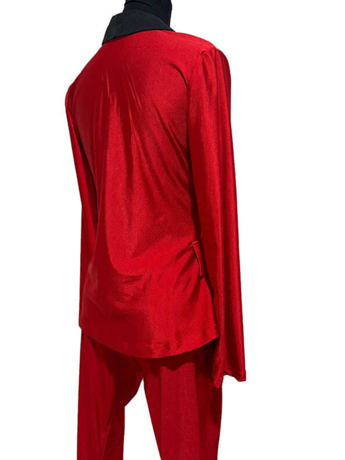 New men's Latin dance suit adult modern national labeling love dance practice table performance clothing skating clothing