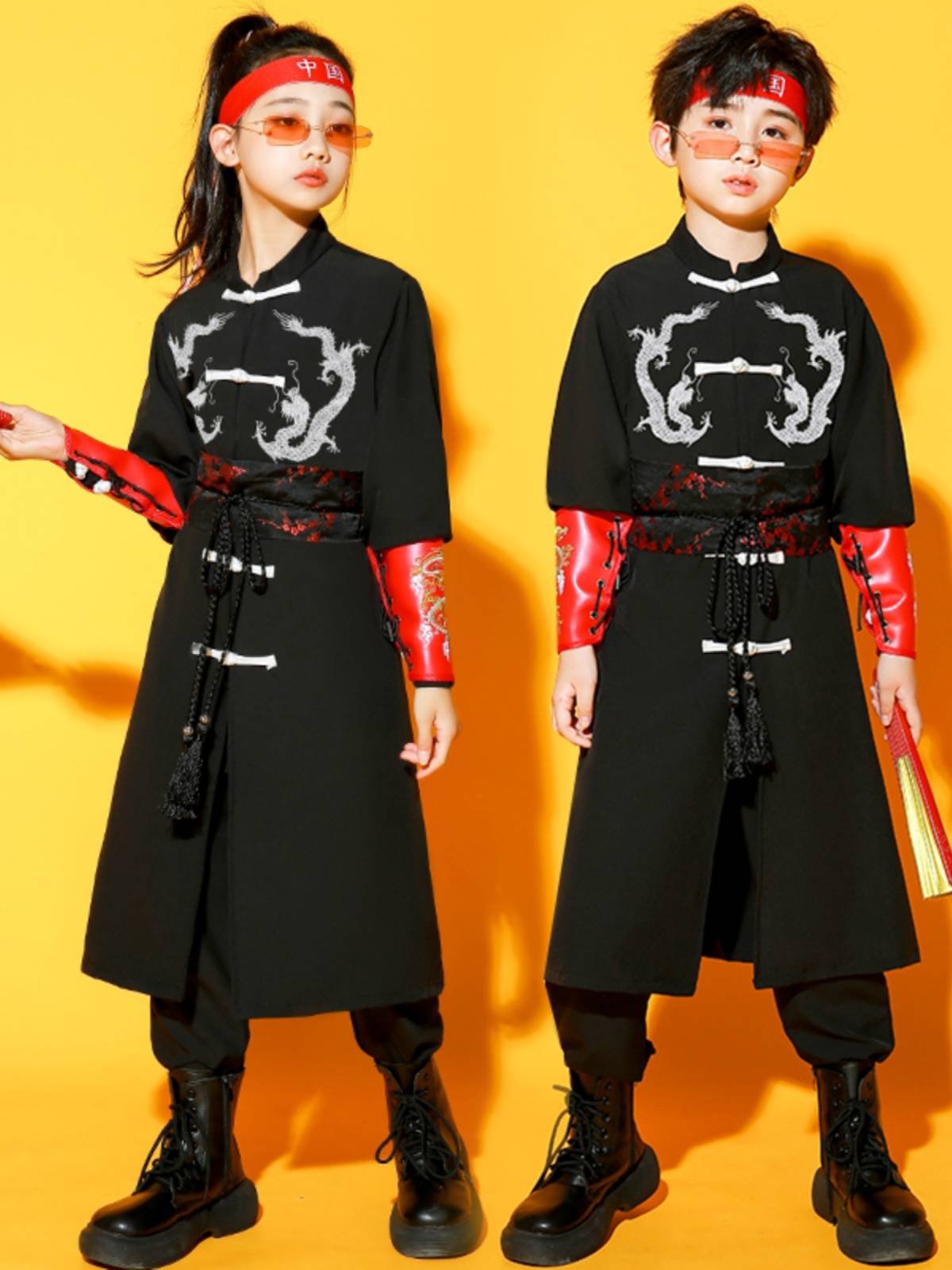 Children's Children's Chinese Style Performance Services Guo Chao Hip Hop Male Jazz Dance Clothing Qianxi Da Hua Dance Set
