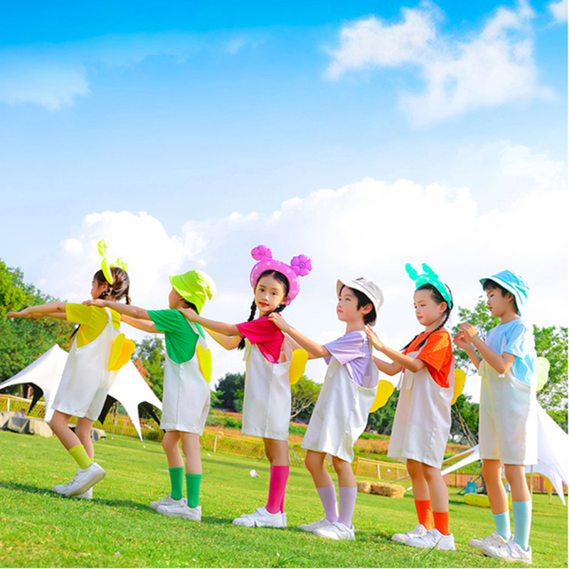 Children's Day Performance Kindergarten Candy -colored Primary School Student Belt Pants Dance Performance Graduation Class Service