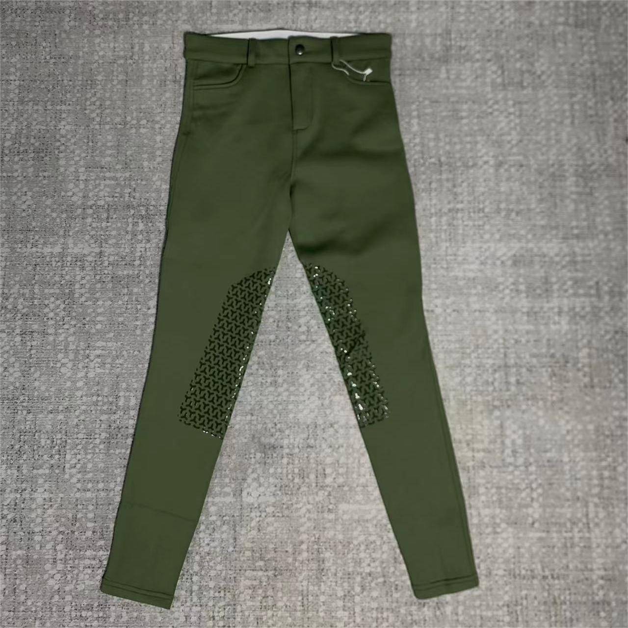 Canary Children's Silicon Gloss Pants Riding Pants Equipment Equipped Pants Pine Permanent Elastic Panara Radia Horse 01