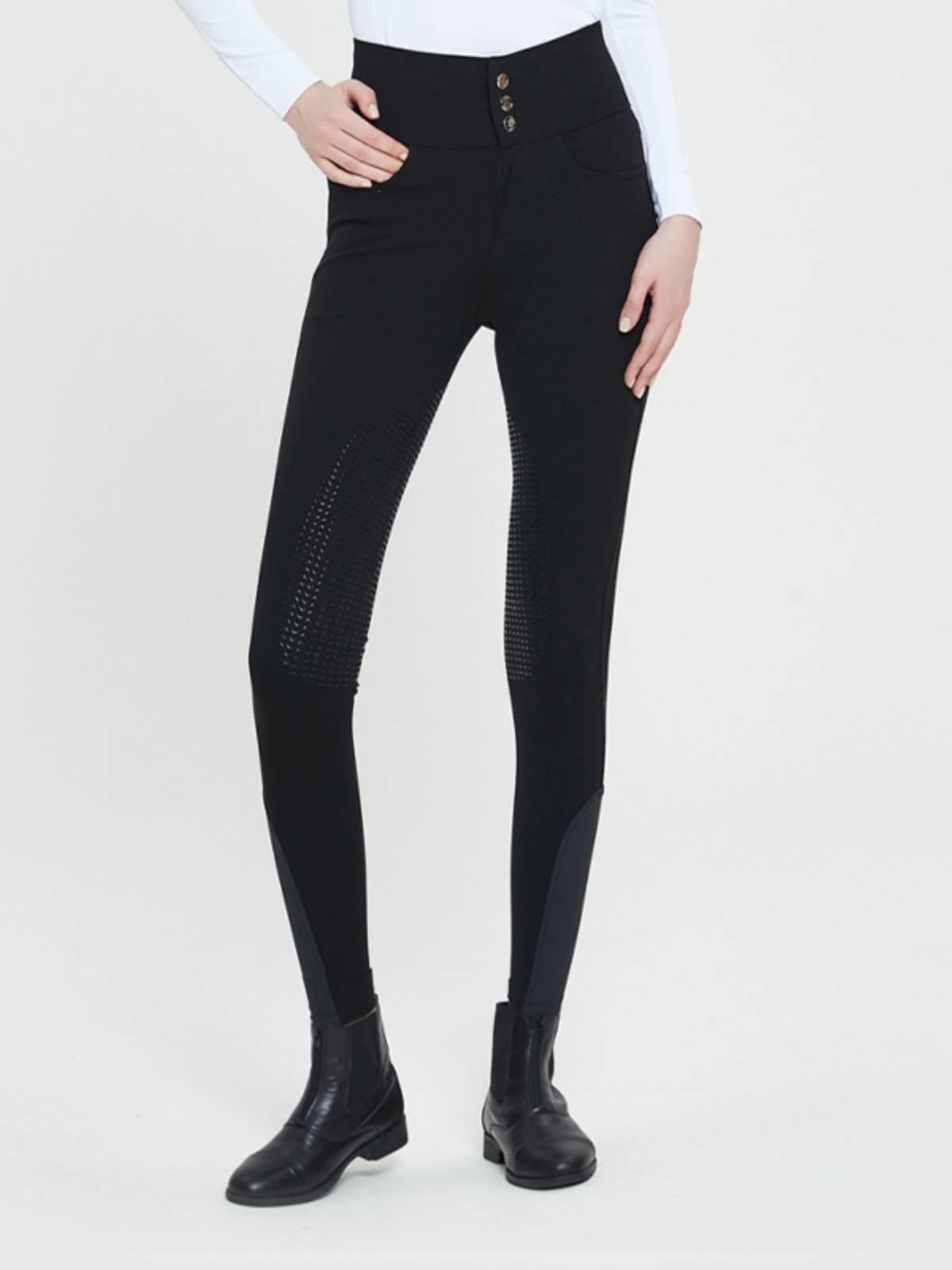 Silicone equestrian horses high -waist riding pants non -slip and wear -resistant equestrian horse pants semi -silicon gum riding pants pants pants horsema clothing girl