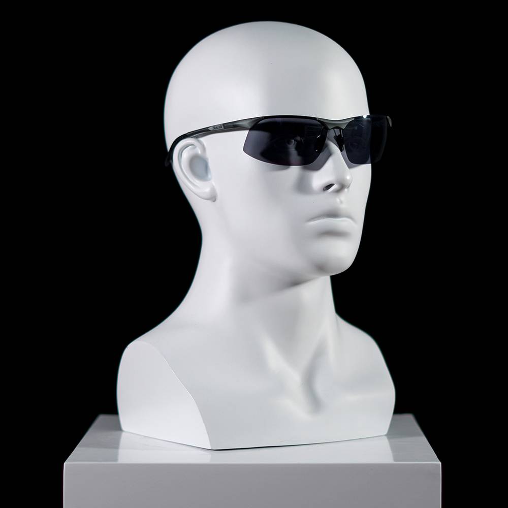 FRP header fake man head model model with VR glasses hat mask, glass reinforced fiber reinforcement model man