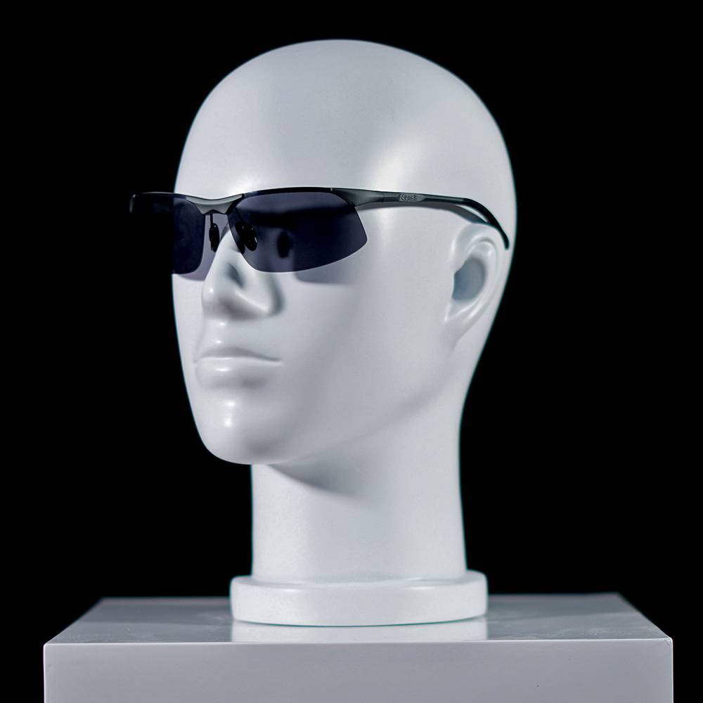 FRP header fake man head model model with VR glasses hat mask, glass reinforced fiber reinforcement model man