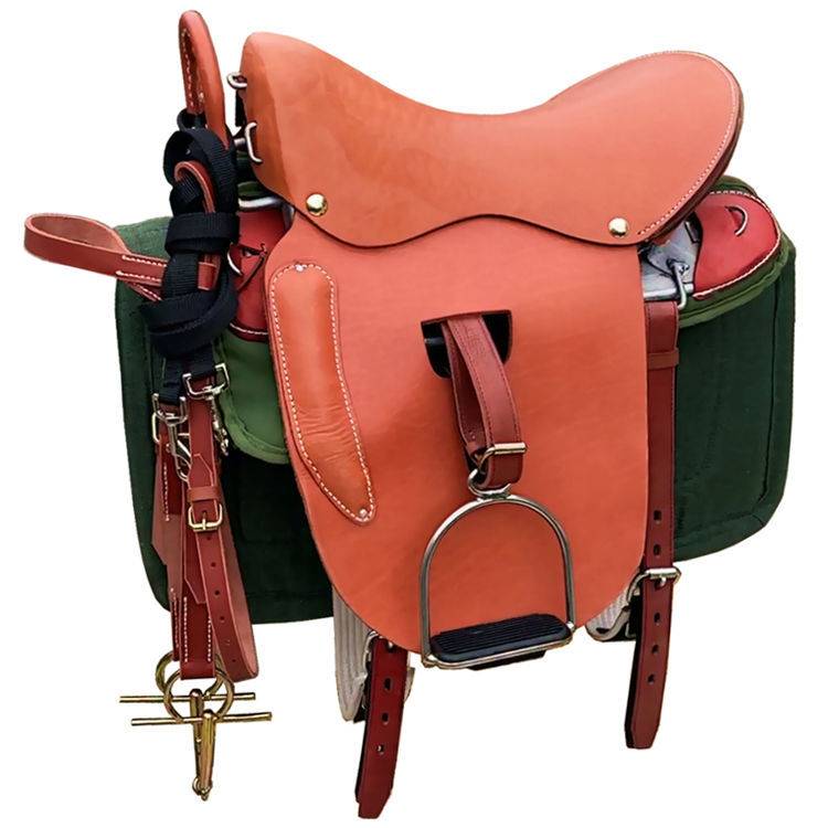 Brown saddle + leather fittings for all of the horses
