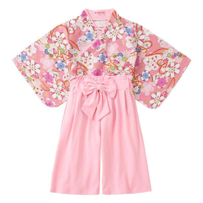 Spring and summer children's kimono long-sleeved suit male and female baby festive photography table performances 3-8 years old