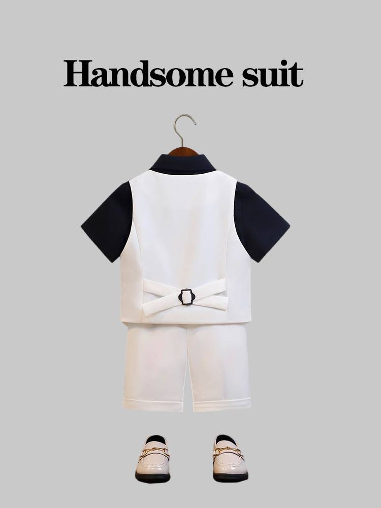 Boys suit Summer Host Patriarch Piano Piano Playing Costume Flower Boy Boy Boy Birthday Dress