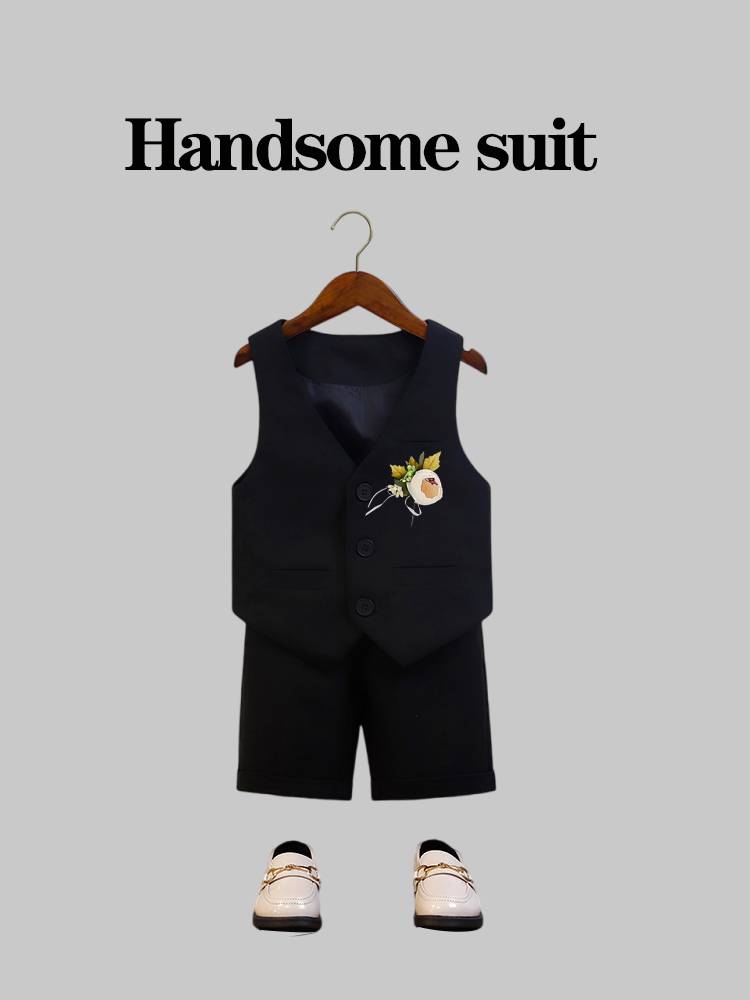Boys suit Summer Host Patriarch Piano Piano Playing Costume Flower Boy Boy Boy Birthday Dress