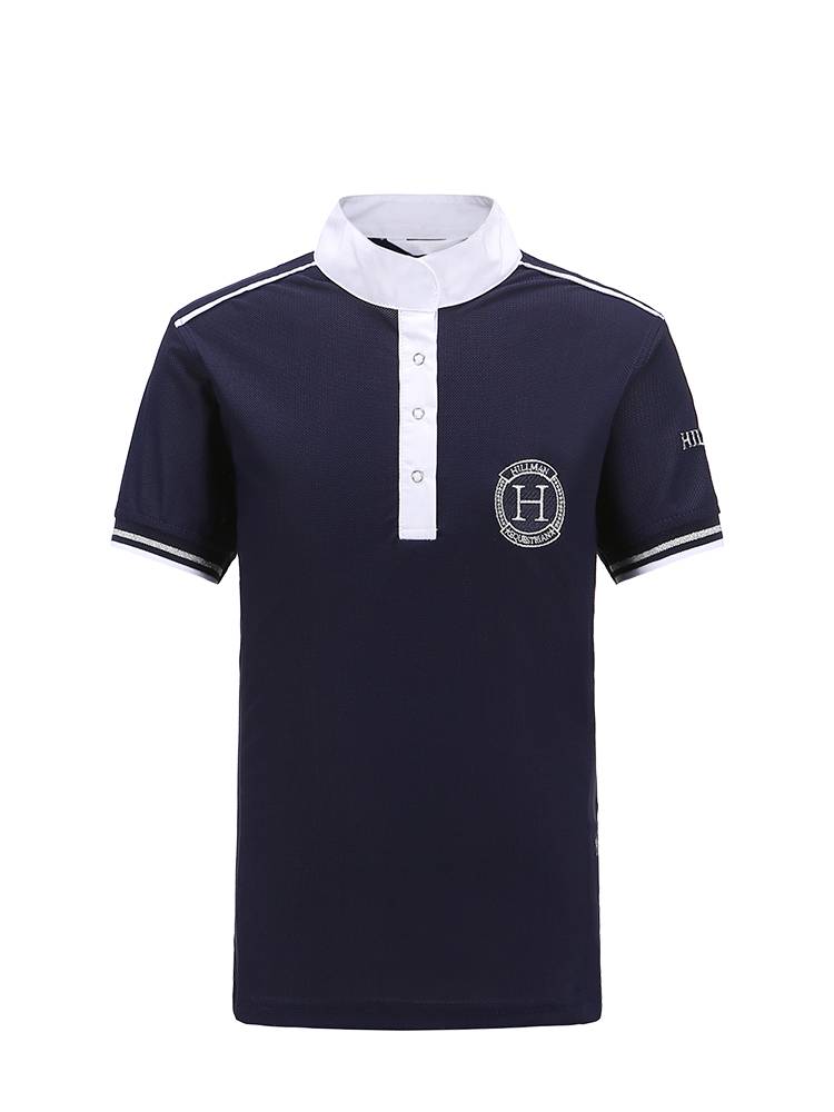 Adult Children's Equestrian Horse Riding Equel Short -sleeved Polo Shirt T -shirt T -shirt Cavaliers Clothing Horse 152
