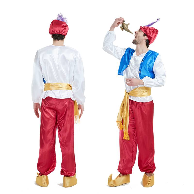 Halloween Performance Server Children's Clothing Adult Man Middle East Arab clothes myth Aladdin God Lantern Clothing