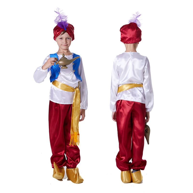 Halloween Performance Server Children's Clothing Adult Man Middle East Arab clothes myth Aladdin God Lantern Clothing
