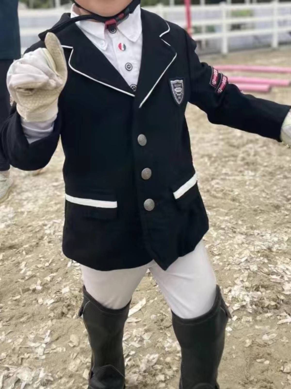 Children's Equestrian Testing High Bomb High Bomb Performance Competition Suit Obstacles Equestrian Waves Special Equestrian Clothing
