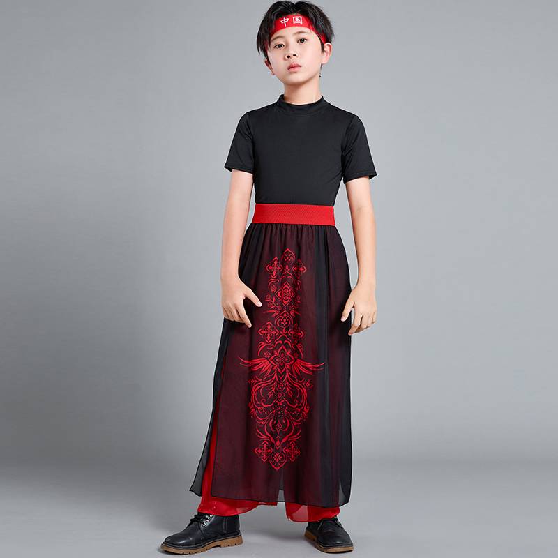 Boys short sleeves + Chinese hair belts