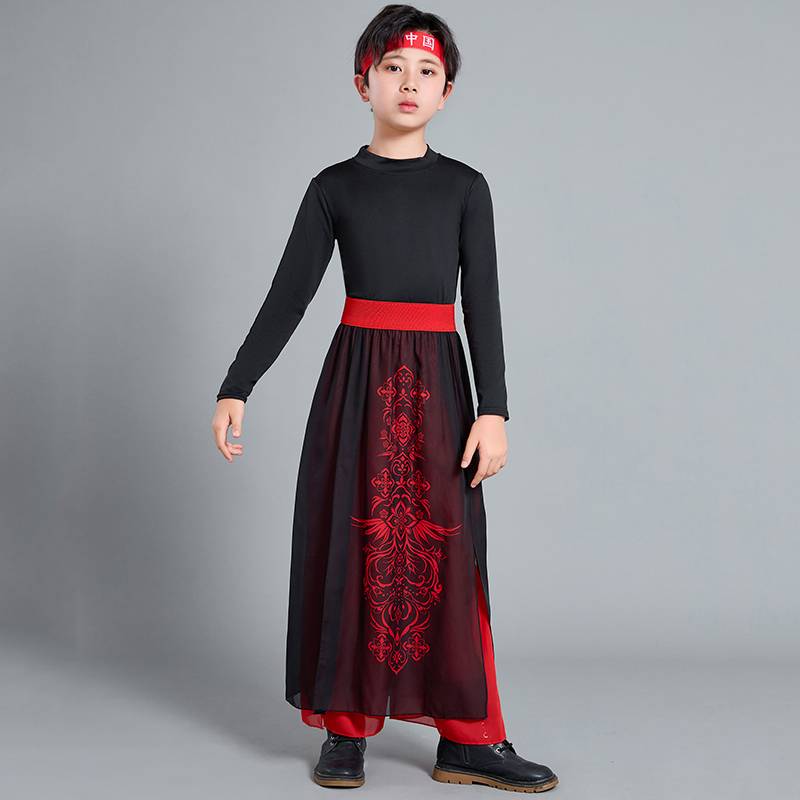 Boys long sleeves + Chinese hair belts