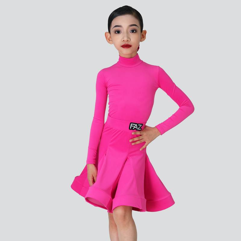 FAZ Children's Net Red Competition Standardized Services Exam Skirt Set Performing Girls' Professional Latin Dance Service
