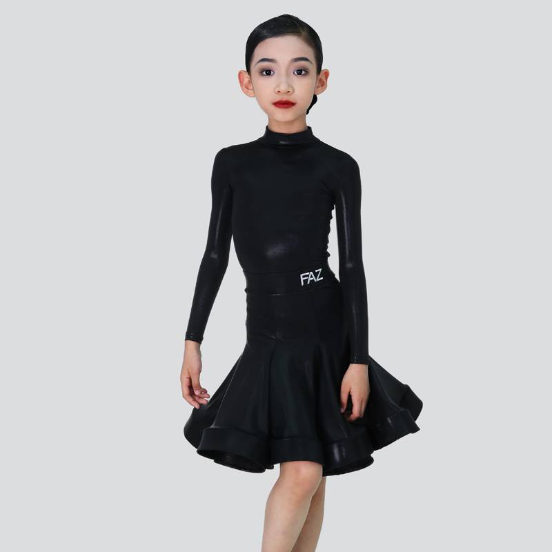 FAZ Children's Net Red Competition Standardized Services Exam Skirt Set Performing Girls' Professional Latin Dance Service
