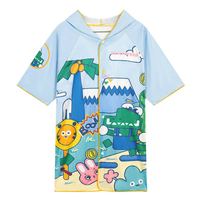 Lemon children's bath towel cape fast dry bathrobe hooded cartoon cloak baby hats with hat towel children bath towels