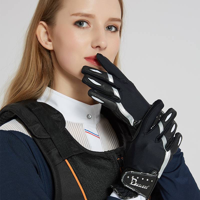 Sheepskin equestrian gloves spring and summer men, girls and children ride gloves Knight equipment equestrian supplies wear -resistant non -slip