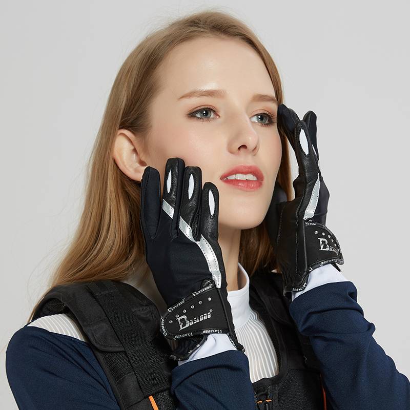 Sheepskin equestrian gloves spring and summer men, girls and children ride gloves Knight equipment equestrian supplies wear -resistant non -slip
