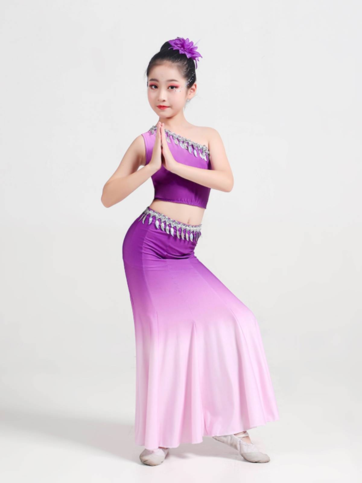 Children's Dai dance service performance service girl performance service, peacock dance dance Dai skirt fishtail skirt slim hip