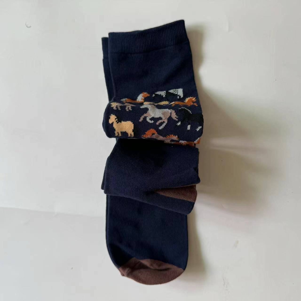 Professional equestrian socks European Four Seasons Horse Patterns Ride Riding Application Socks Socks Stockings Stockings