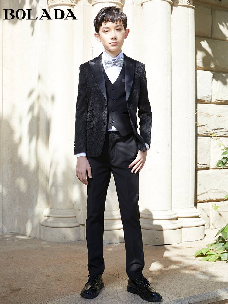 Boys suit suit Children's dress Summer Host Watching Piano Performance Service Boy Youth Performance Service