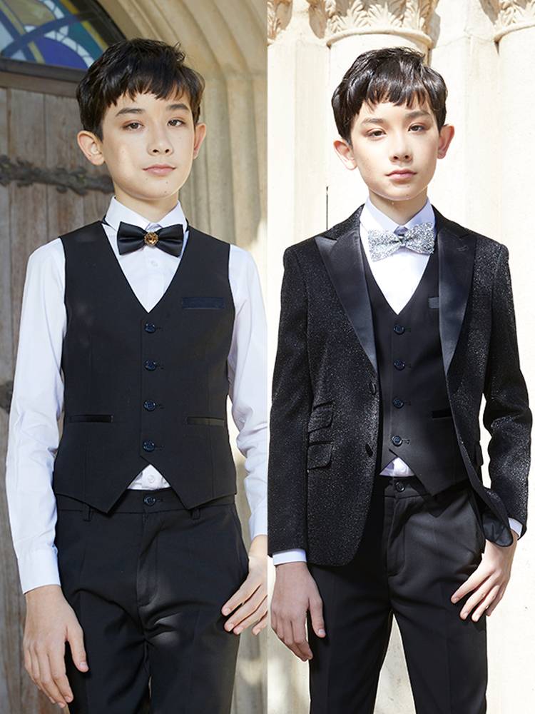Boys suit suit Children's dress Summer Host Watching Piano Performance Service Boy Youth Performance Service
