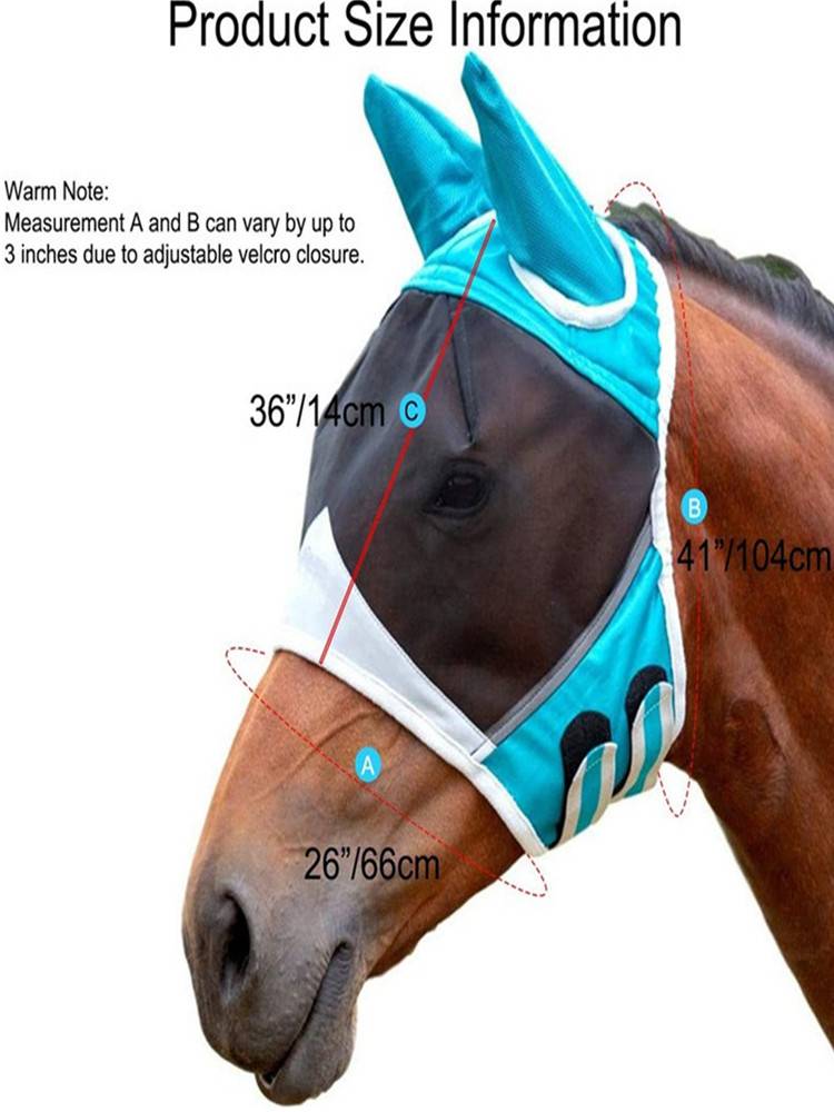 The new anti -mosquito horsethrine face -breathable horse mask horses and horses mask equestrian supplies horse horses