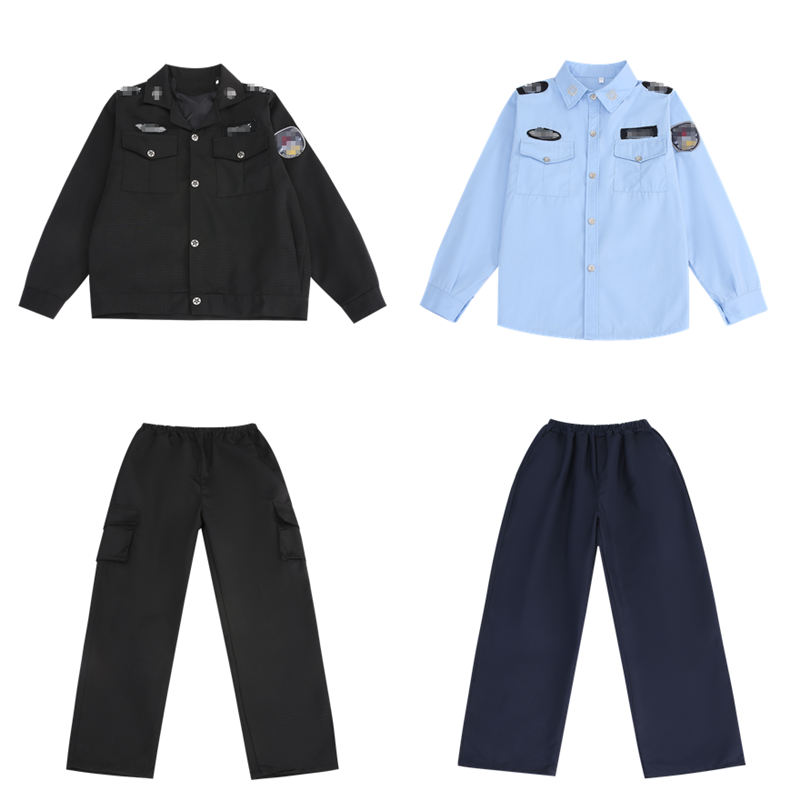 Children's police service performance service for men and girls, small traffic police, public security service full set of clothing men and girls special officer uniform
