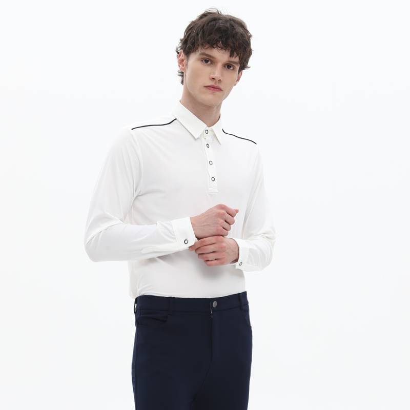 Spring and summer horselike T -shirt Equestrian competition training clothing men's long -sleeved top riding shirts lightly dry clothes