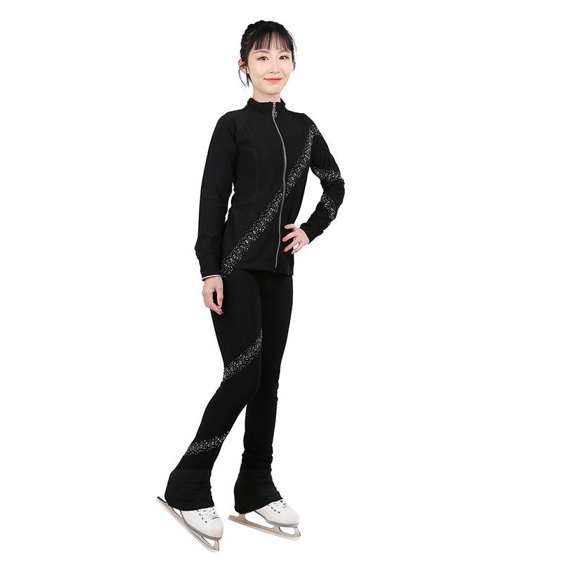 Falter skating skating ice clothes hot diamond ice training clothing performance clothing male girl skate -slip pants set