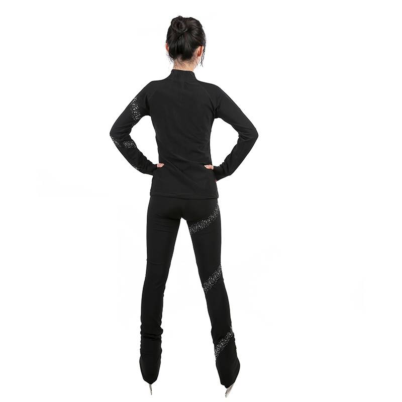 Falter skating skating ice clothes hot diamond ice training clothing performance clothing male girl skate -slip pants set