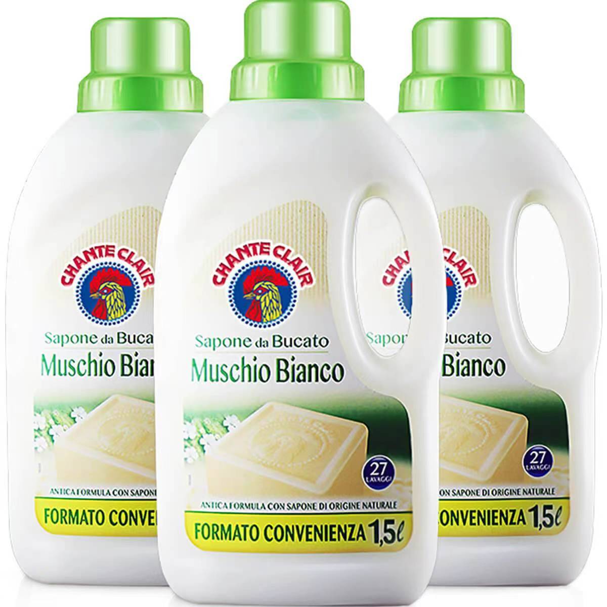Three bottles of white moss
