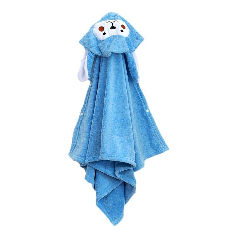Children's bath towel wrap with hat cloak, newborn baby baby bathrobe wearser bathing boys, boys and girls