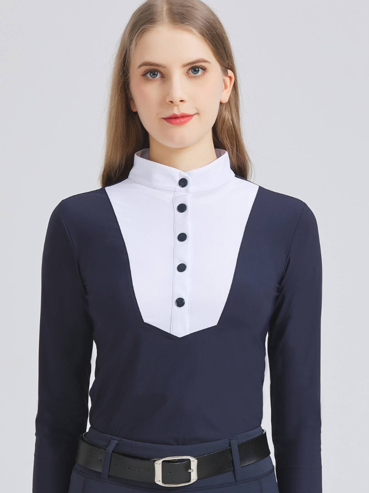 Spring and summer thin long -sleeved equestrian T -shirt sunscreen ice feel riding on the pink female shirt horse riding equestrian clothing female base