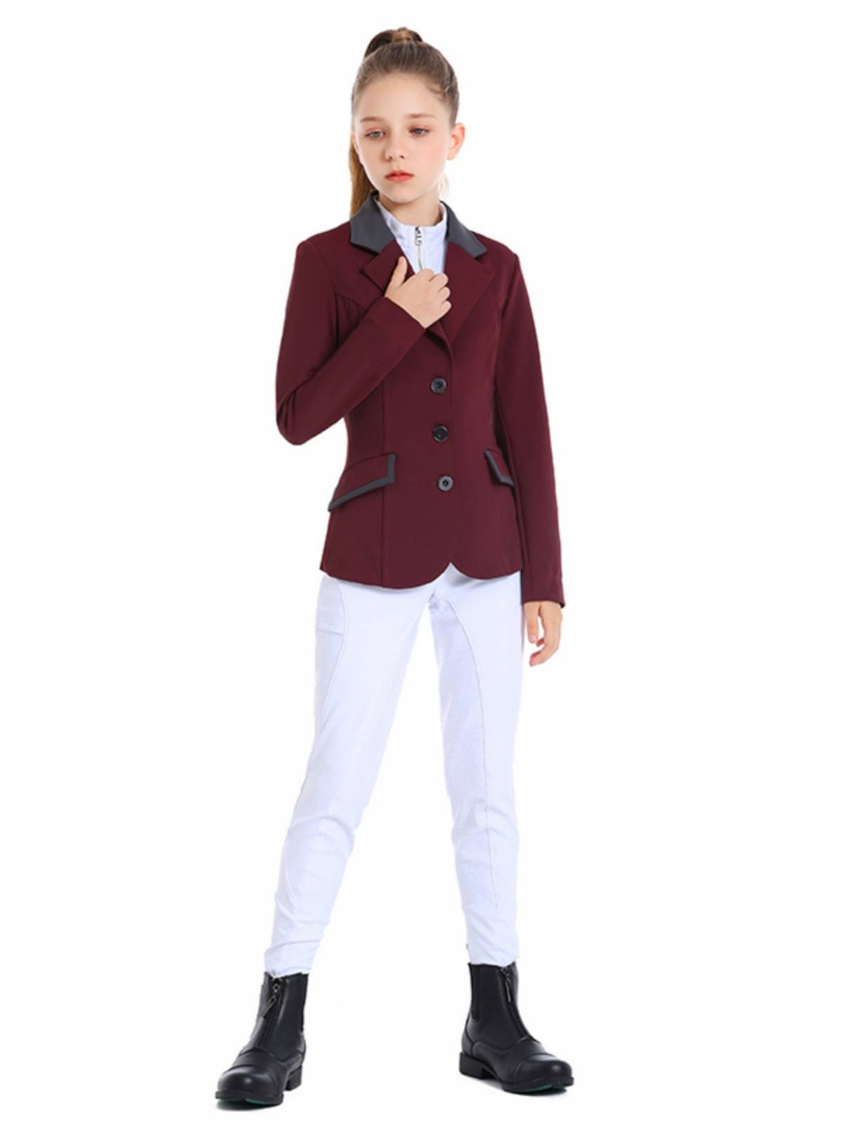 Children's spring and summer equestrian suit slim professional competition service high bombs training training riding clothes rider clothes jacket