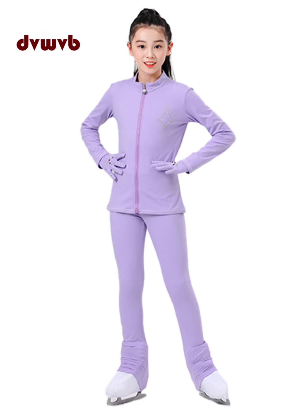 Falter skating flower sliding warmth training suit skating suit skating clothing upgrade fabric children adult women's set A1