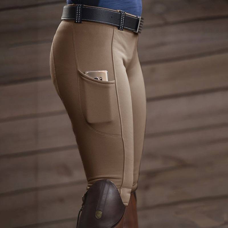 2023 new European and American equestrian pants elastic hip -lifting ladies casual pants female Axun